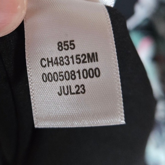 CHELSEA 28 Floral Puff Sleeve Tie Front Maxi Dress Black Pink Green XS - Picture 7 of 8